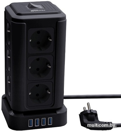 Сетевой фильтр Ritmix RM-2124 (черный)