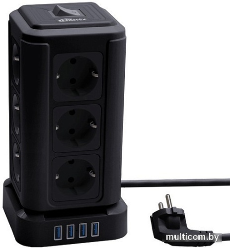 Сетевой фильтр Ritmix RM-2124 (черный)