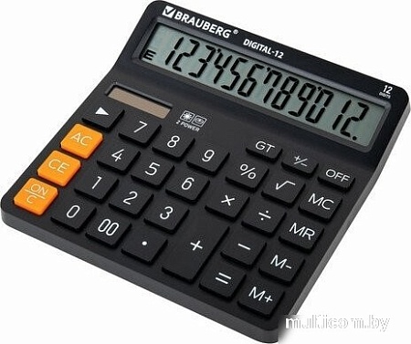 Калькулятор BRAUBERG Digital-12 272968 (черный)