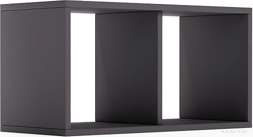 Полка MONOFIX Одос 2 секции (графит)