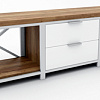 Тумба Hype Mebel Хельга 120x40 (белый-дуб галифакс натуральный)