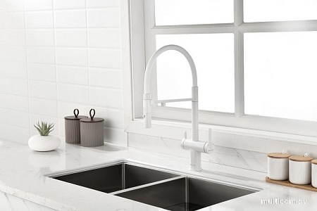 Смеситель Paulmark Gravity Gr213888-WH (белый/белый матовый)