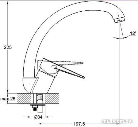 Смеситель Solone SUP4-A045