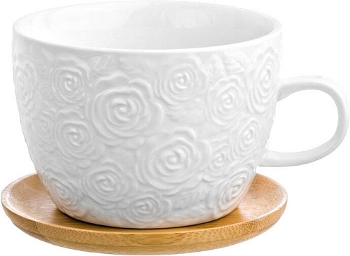 Чашка с блюдцем Elan Gallery Розы 540291