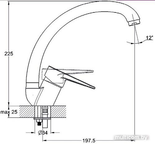 Смеситель Solone SUP4-A045