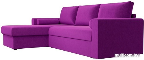 Угловой диван Mio Tesoro Верона левый (микровельвет, фиолетовый)