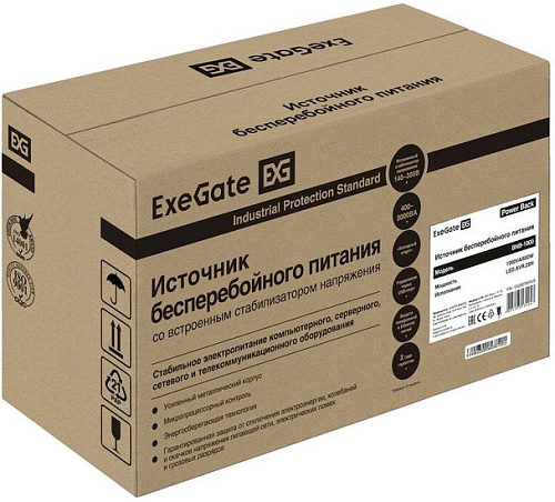 Источник бесперебойного питания ExeGate Power Back BNB-1000.LED.AVR.2SH EX292785RUS