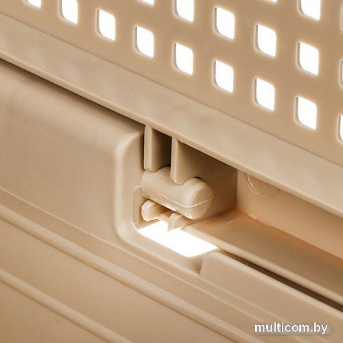 Коробка для хранения Violet Лофт с крышкой 562120 21 л (латте)