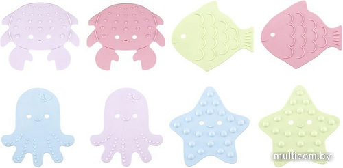 Комплект ковриков для купания Roxy Kids Sea Animals Soft Colors RBM-008-SA (8 шт)