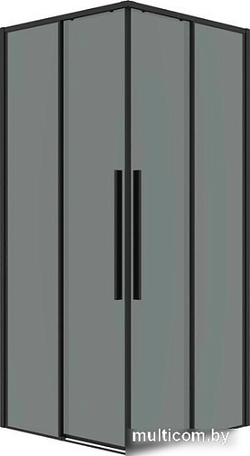 Душевой уголок Grossman Galaxy 90x90x195 300.K33.01.9090.21.10 (черный матовый/тонированное стекло)