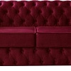 Диван Brioli Честерфилд двухместный (микровелюр, В48 вишневый)