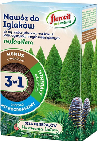 Удобрение Florovit 3 в 1 микрофлора для хвойных растений (1 кг)
