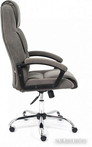 Офисное кресло TetChair Bergamo флок (хром/серый 29)