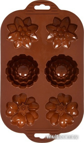 Форма для выпечки Marmiton Цветочки 17203 (коричневый)