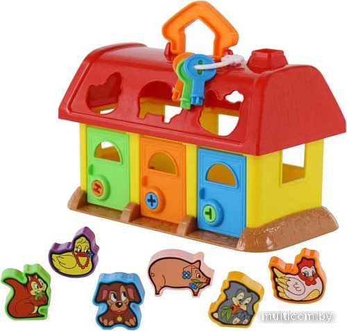 Сортер Полесье Домик для зверей (в сеточке)