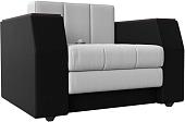 Кресло-кровать Лига диванов Атлантида 28412 (экокожа, белый/черный)