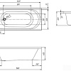 Ванна Ventospa Metida 150x70 (с каркасом и экраном)