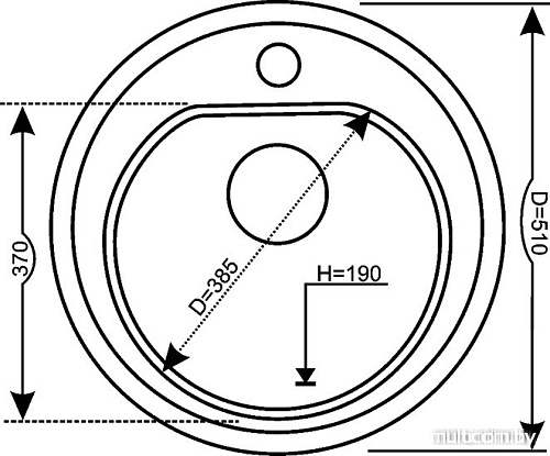 Кухонная мойка Polygran F-08 (черный)