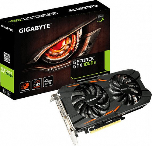 Видеокарта Gigabyte GeForce GTX 1050 Ti Windforce OC 4GB GDDR5 [GV-N105TWF2OC-4GD]