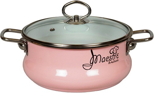 Кастрюля СтальЭмаль Maestro 8ST205S (розовый)