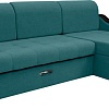 Диван Сириус Лидер-4 с оттоманкой ППУ 260x165 (Eva 23 велюр зеленый)