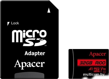 Карта памяти Apacer AP128GMCSX10UB-R 128GB (с адаптером)