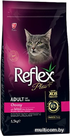 Лакомство для кошек Reflex Plus Adult Choosy Salmon 1.5 кг