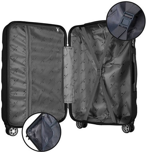 Чемодан-спиннер Peterson PTN 5806-W-L (серый)