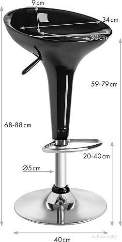 Стул Mio Tesoro Лия BS-101 (черный/хром)