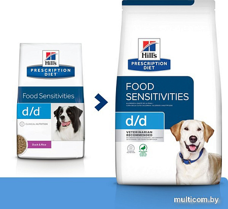 Сухой корм для собак Hill's Prescription Diet Food Sensitivities d/d Duck & Rice (утка и рис) 4 кг