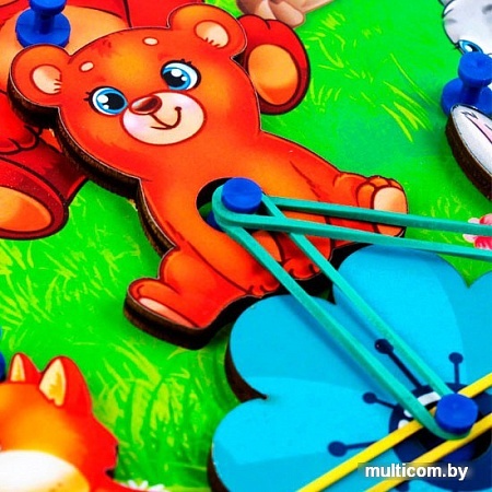 Шнуровка Лесная мастерская Мамы и дети. Геоборд с дополнительными элементами 3807426