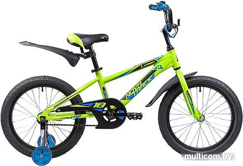 Детский велосипед Novatrack Lumen 18 (зеленый/черный, 2019)