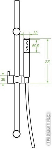 Душевой гарнитур Laveo Pretto NLP 01A2