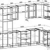 Готовая кухня Интерлиния Мила 1.68x3.2 правая без столешницы (дуб молочный/дуб венге)
