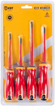 Набор отверток КВТ Слим НИО-2204 (4 предмета)