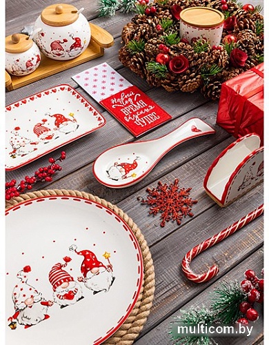 Тарелка обеденная Elan Gallery Веселые гномики 540614