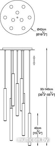 Подвесная люстра Zumaline Loya P0461-09C-B5SB