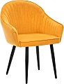 Стул с подлокотниками Leset Вайд с подлокотниками (черный/велюр горчица)
