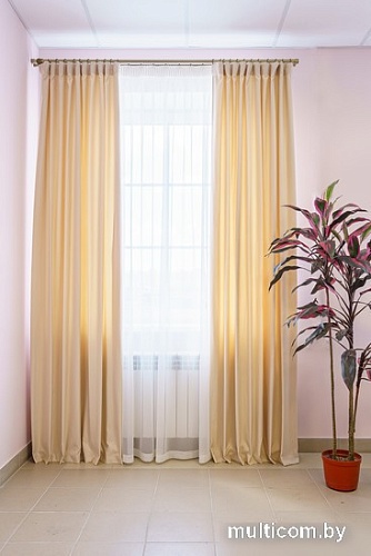 Комплект штор Decoretto Нубук светлый крем НСК-K2 4x2.6 м (кремовый, 2 шт)
