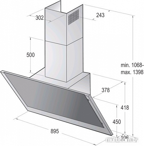 Кухонная вытяжка Gorenje WHI923E1XGW