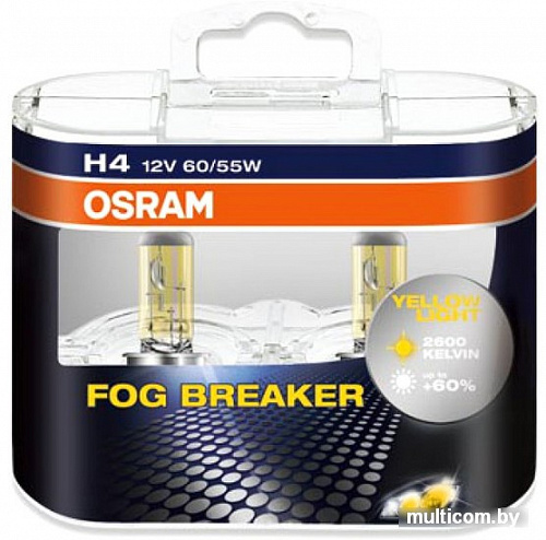 Галогенная лампа Osram H4 Fog Breaker 2шт [62193FBR-DUOBOX]