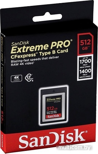 Карта памяти SanDisk Extreme Pro CFexpress Type B SDCFE-512G-GN4NN 512GB