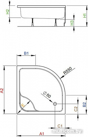 Душевой поддон Radaway Indos A 80x80 [SIA8080-01]