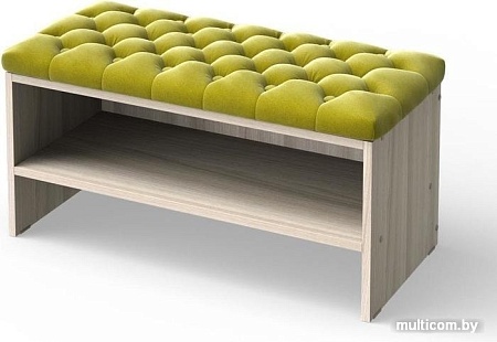 Банкетка Лион Флер 900 (max 13 горчичный/шимо светлый)