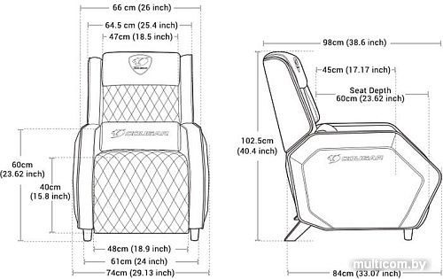 Кресло Cougar Ranger XB (черный/зеленый)