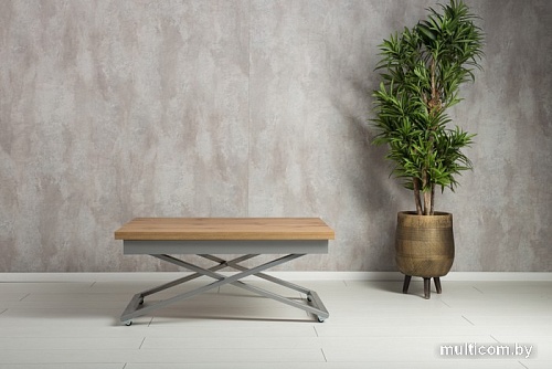 Журнальный столик Levmar Accord D38/S59 (дуб вотан/хром)