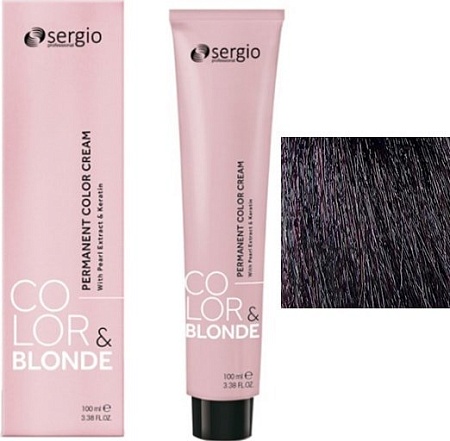 Крем-краска для волос Sergio Professional Color&Blonde 4.62 коричневый пурпурный