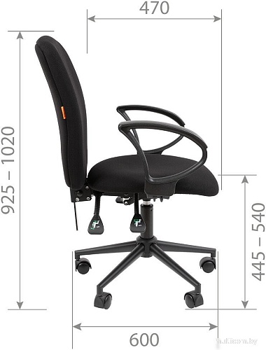 Офисное кресло CHAIRMAN 9801 Black (Т02, голубой)