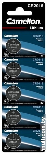 Батарейки Camelion CR2016 5 шт. [CR2016-BP5]