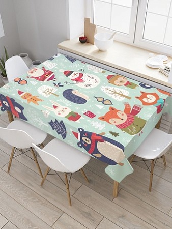 Скатерть JoyArty Новогодние зверюшки tcox_380868_180x145